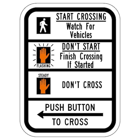 Sign Solutions Usa 12 in Height, 9 in Width, Aluminum, Vertical Rectangle DUS08DWT0912R10-3bL